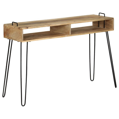 Konsolbord massivt mangotræ 115 x 35 x 76 cm