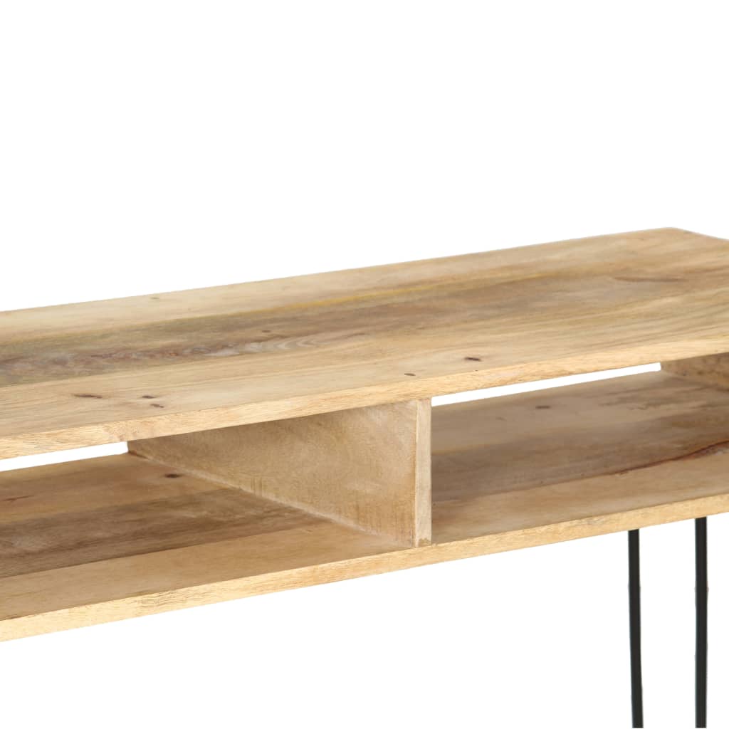 Konsolbord massivt mangotræ 115 x 35 x 76 cm