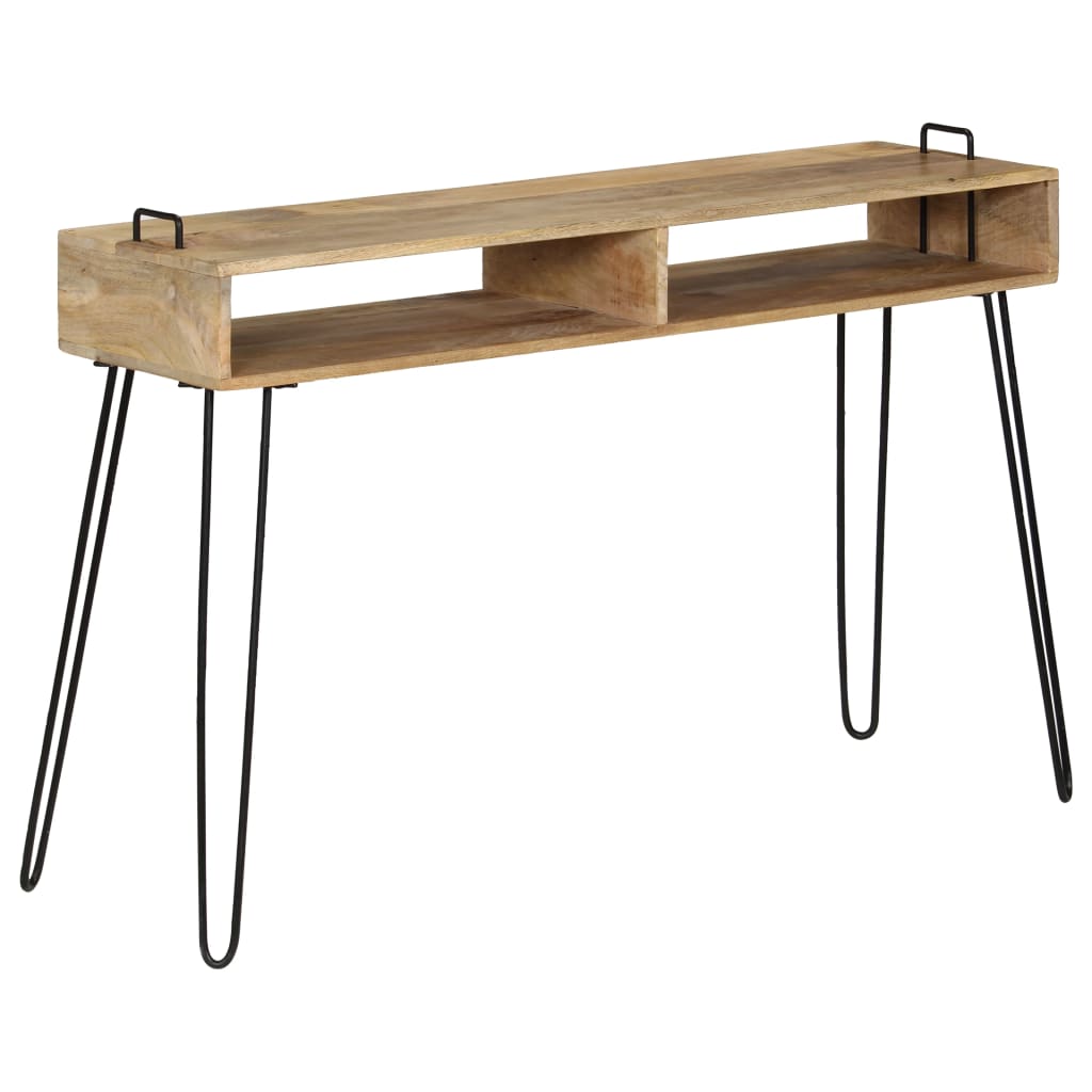 Konsolbord massivt mangotræ 115 x 35 x 76 cm