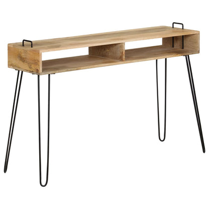Konsolbord massivt mangotræ 115 x 35 x 76 cm