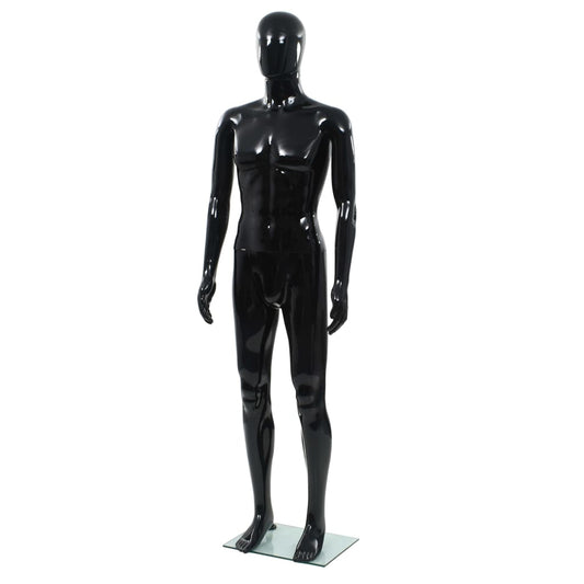 Mannequin med glasbund Sort 185 cm