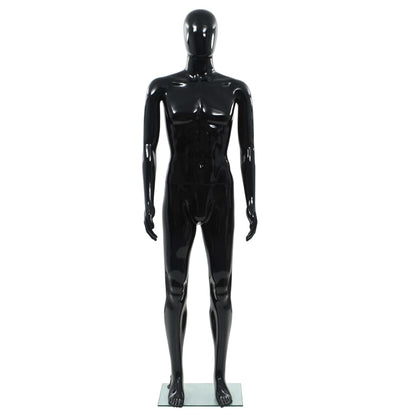 Mannequin med glasbund Sort 185 cm
