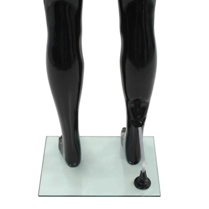 Mannequin med glasbund Sort 185 cm