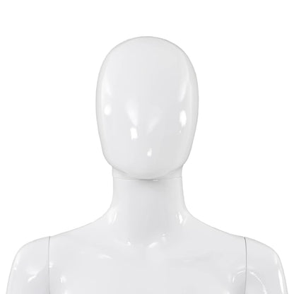 Weibliche Schaufensterpuppe mit Glassockel Weiß 175 cm