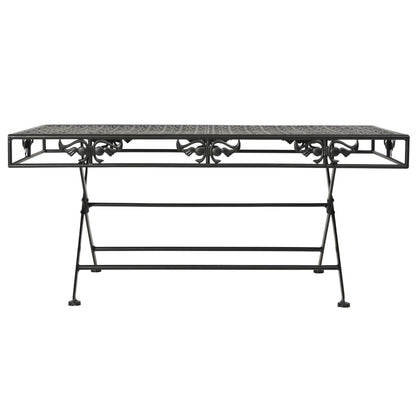 Couchtisch Klappbar Vintage-Stil Metall 100x50x45 cm Schwarz