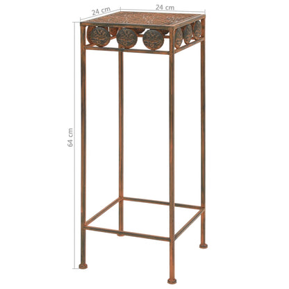Pflanzenständer-Set 3-tlg. Vintage-Stil Metall Rostfarben