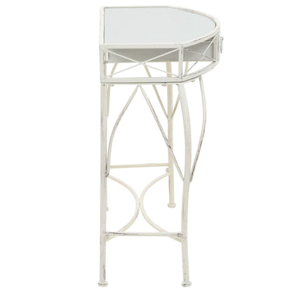 Sidebord fransk stil metal 82x39x76 cm Hvid