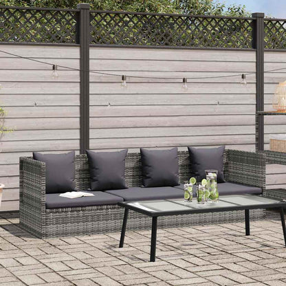 Garten-Sofabett 200x60 cm Poly Rattan Grau