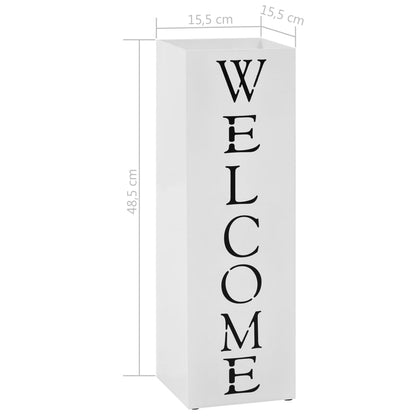 Regenschirmständer Welcome Stahl Weiß