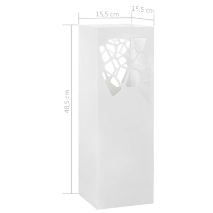 Regenschirmständer Steinen-Design Stahl Weiß
