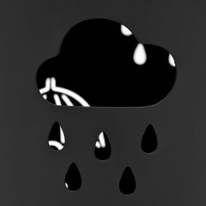 Regenschirmständer Regenschirm-Motiv Stahl Schwarz