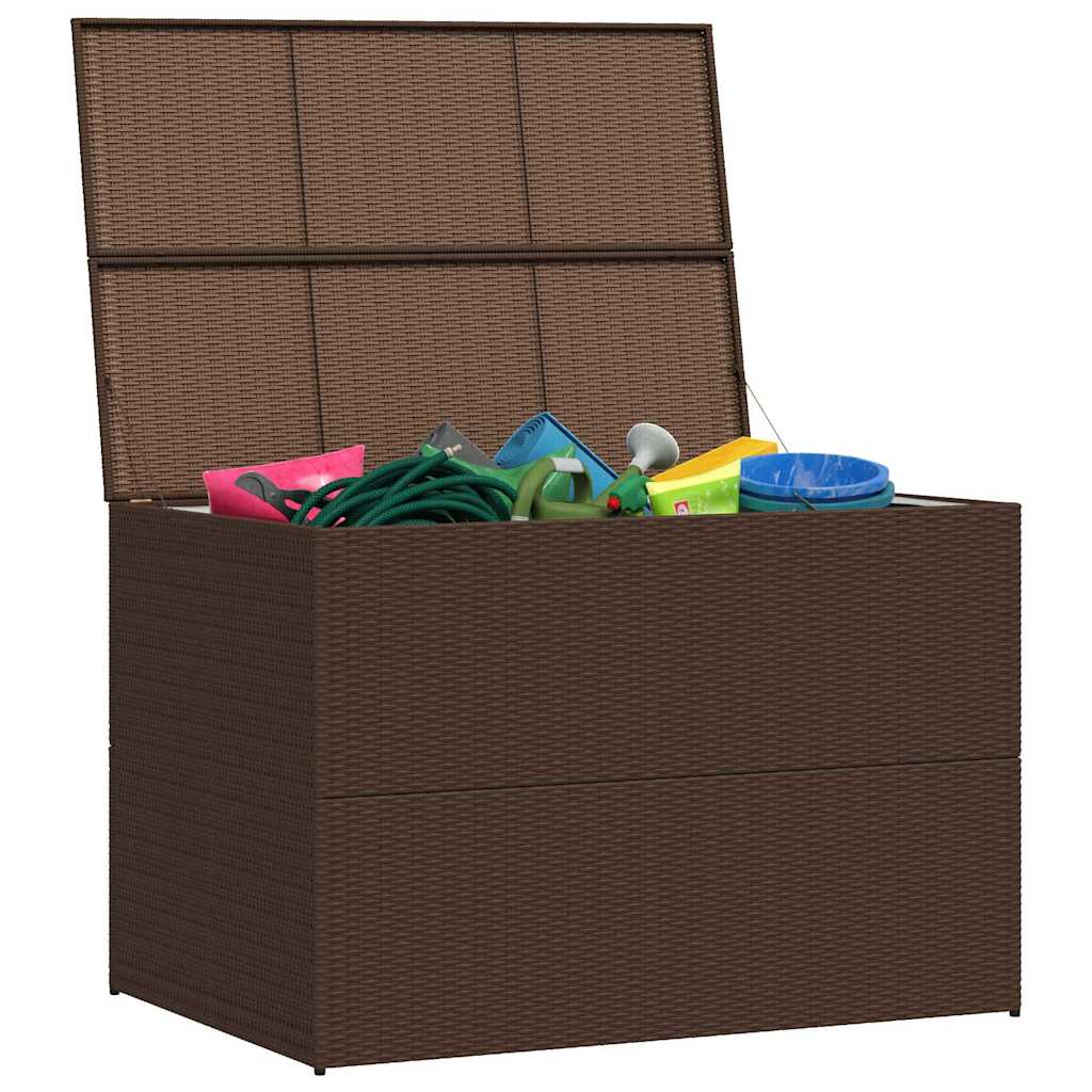 Garden-Auflagenbox Braun 150x100x100 cm Poly Rattan
