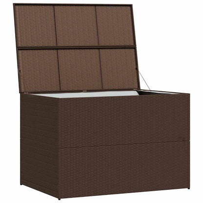 Garden-Auflagenbox Braun 150x100x100 cm Poly Rattan