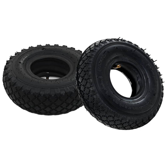 2 Reifen 2 Schläuche 3,00 - 4 260 x 85 für Sackkarren Gummi