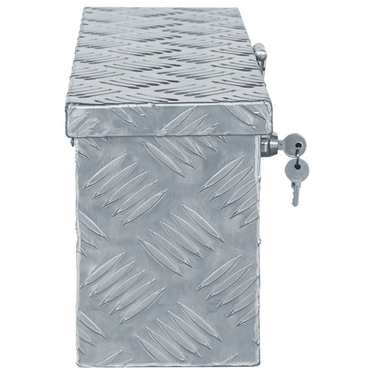 Aluminiumskasse 48,5 x 14 x 20 cm Sølv