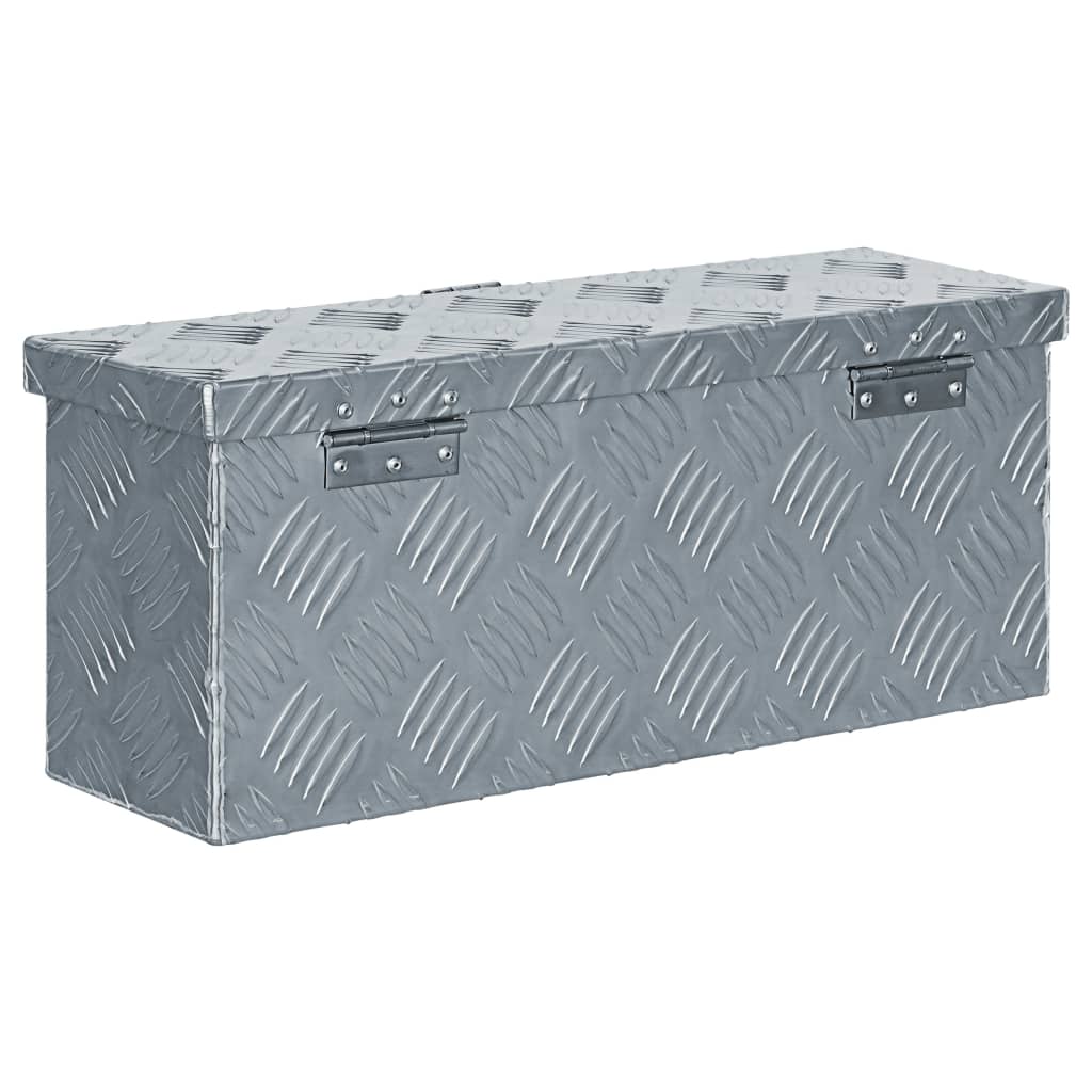 Aluminiumskasse 48,5 x 14 x 20 cm Sølv