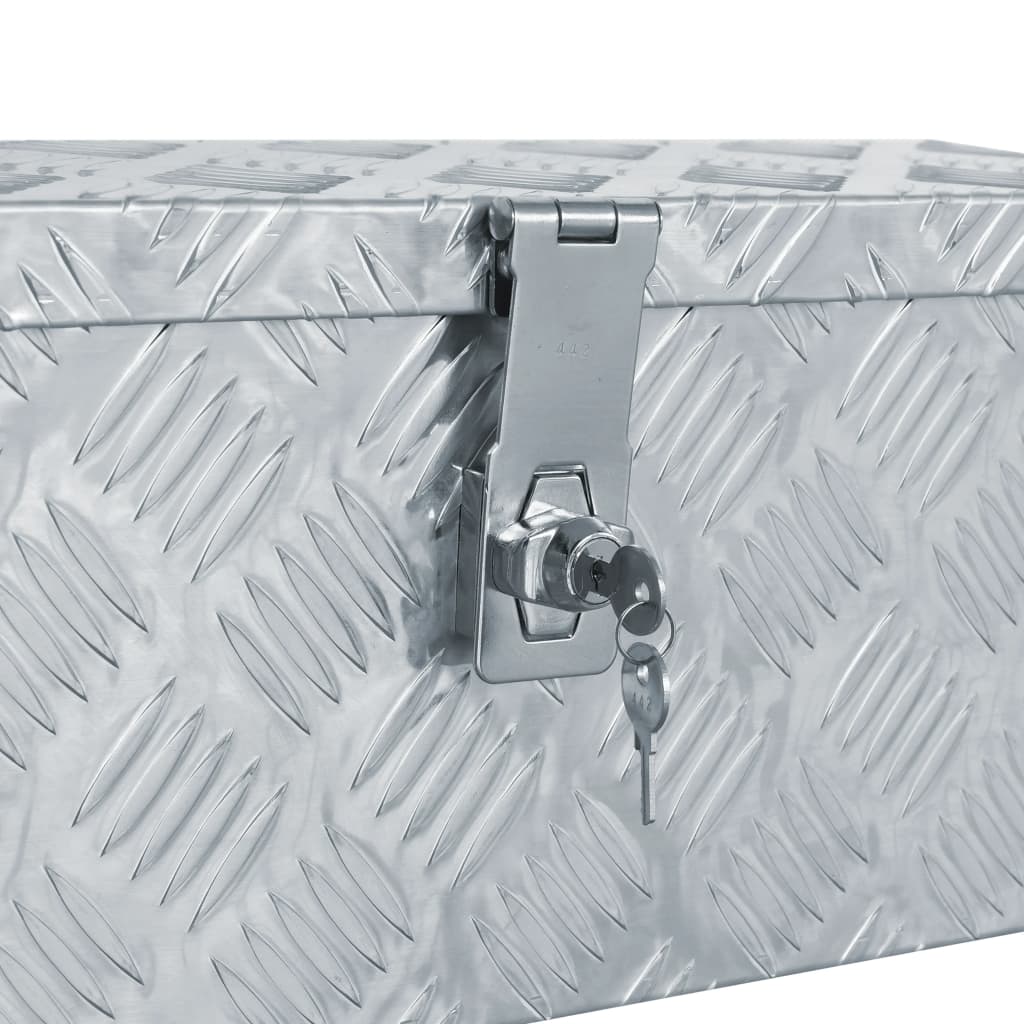 Aluminiumskasse 48,5 x 14 x 20 cm Sølv