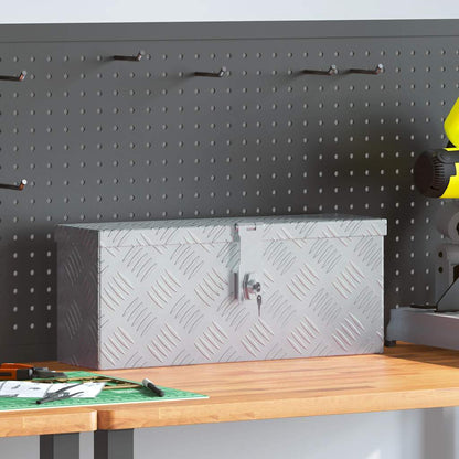 Aluminiumkiste 48,5 x 14 x 20 cm Silbern