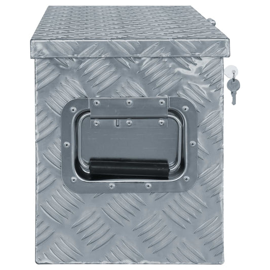 Aluminiumskasse 61,5 x 26,5 x 30 cm Sølv