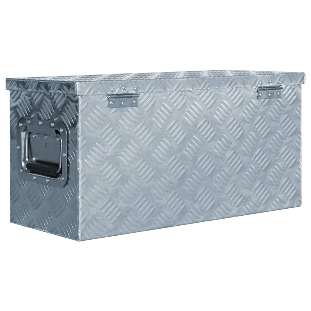 Aluminiumskasse 61,5 x 26,5 x 30 cm Sølv