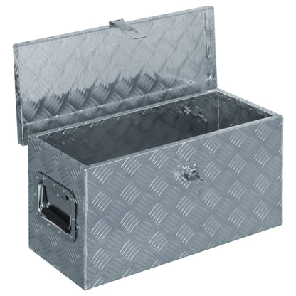 Aluminiumskasse 61,5 x 26,5 x 30 cm Sølv