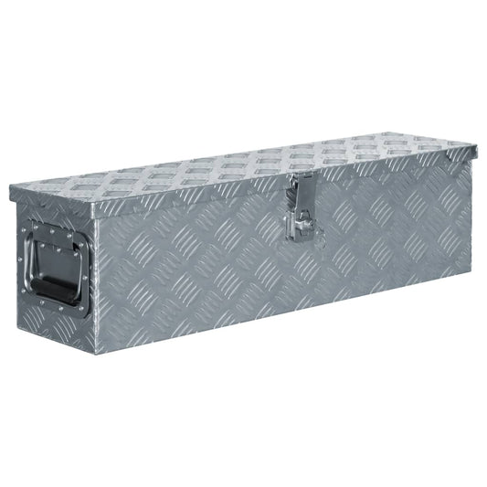 Aluminiumskasse 80,5×22×22 cm Sølv
