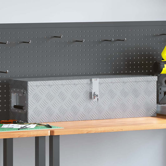 Aluminiumkiste 80,5×22×22 cm Silbern