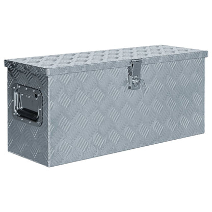 Aluminiumskasse 76,5×26,5×33 cm Sølv