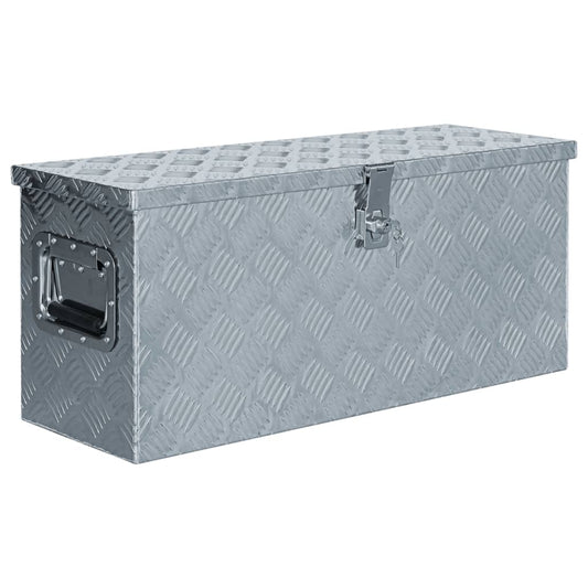 Aluminiumskasse 76,5×26,5×33 cm Sølv