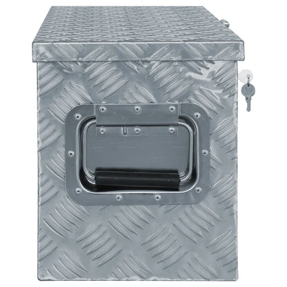 Aluminiumskasse 76,5×26,5×33 cm Sølv