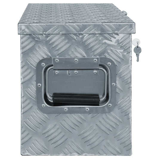Aluminiumskasse 76,5×26,5×33 cm Sølv