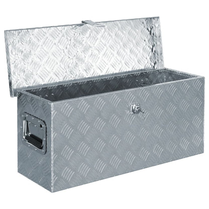 Aluminiumskasse 76,5×26,5×33 cm Sølv