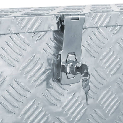Aluminiumskasse 76,5×26,5×33 cm Sølv