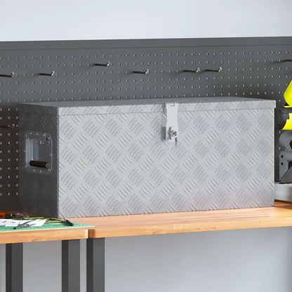 Aluminiumkiste 76,5×26,5×33 cm Silbern