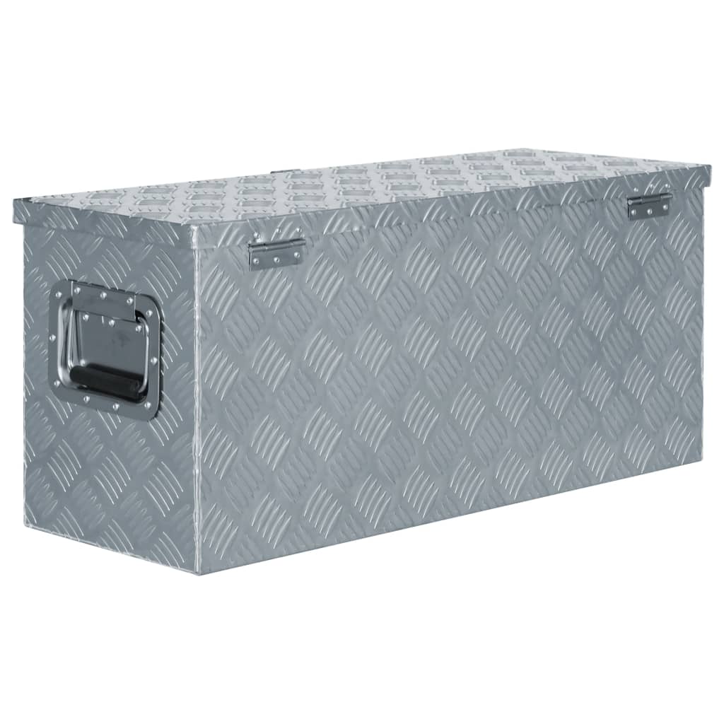 Aluminiumskasse 80×30×35 cm Sølv