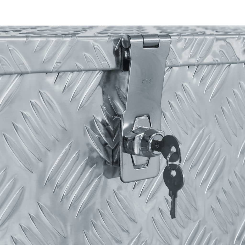 Aluminiumskasse 80×30×35 cm Sølv