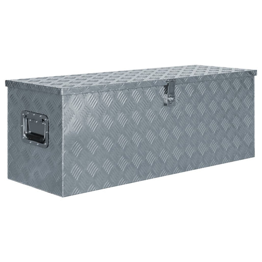 Aluminiumskasse 110,5×38,5×40 cm Sølv