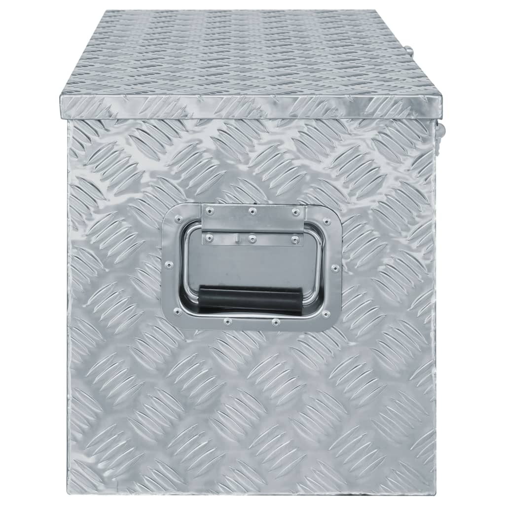 Aluminiumskasse 110,5×38,5×40 cm Sølv