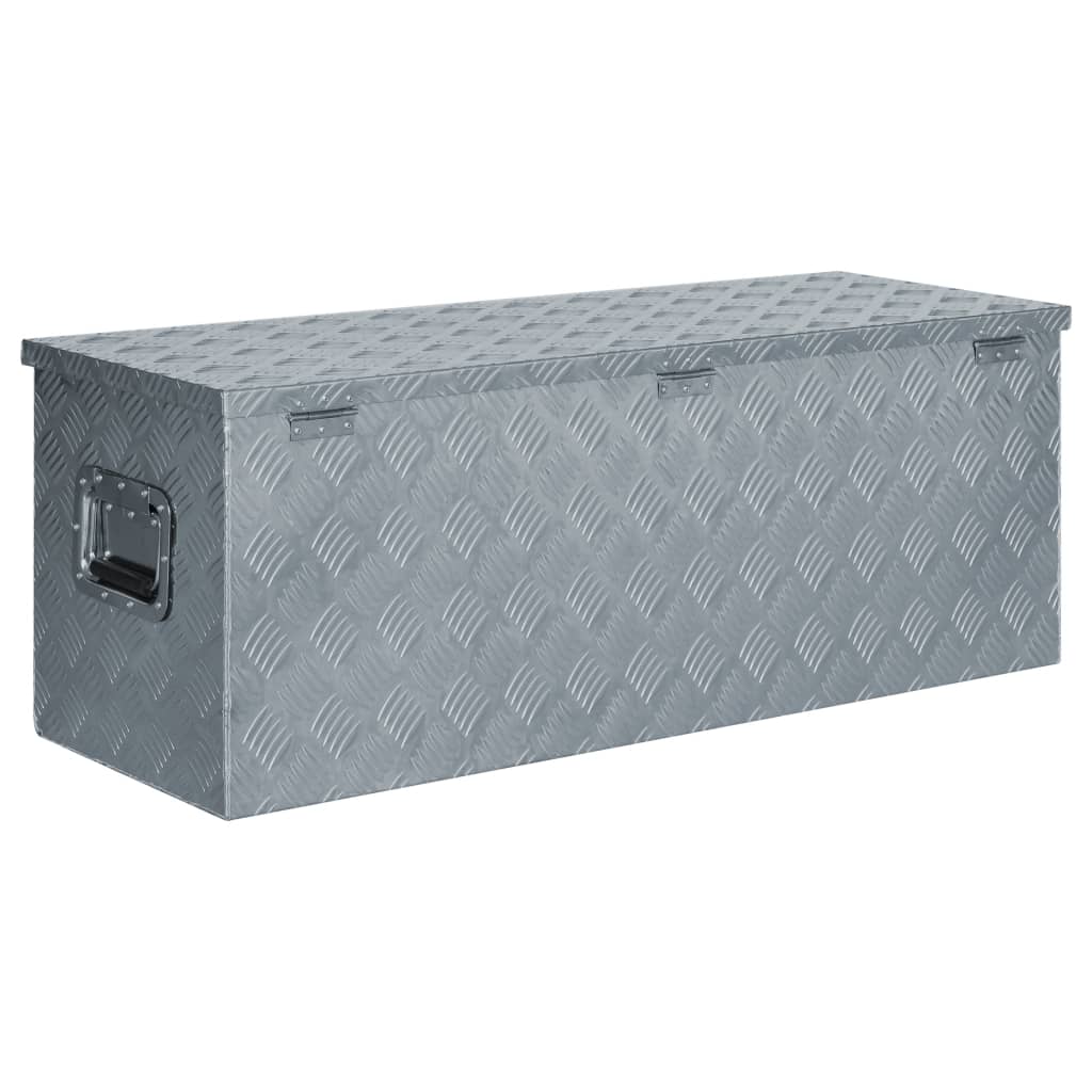 Aluminiumskasse 110,5×38,5×40 cm Sølv