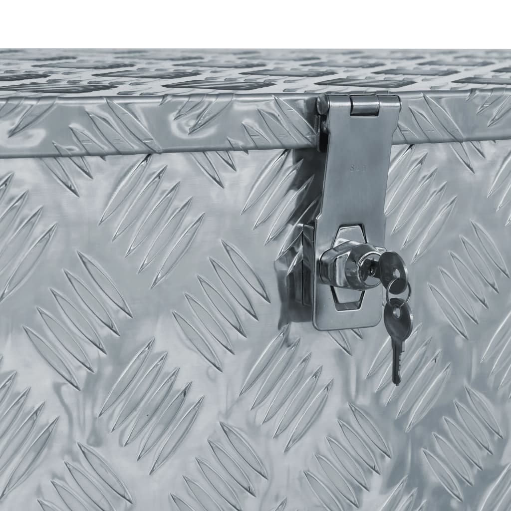 Aluminiumskasse 110,5×38,5×40 cm Sølv
