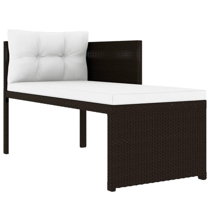 4-tlg. Garten-Lounge-Set Poly Rattan Braun