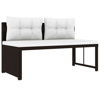4-tlg. Garten-Lounge-Set Poly Rattan Braun