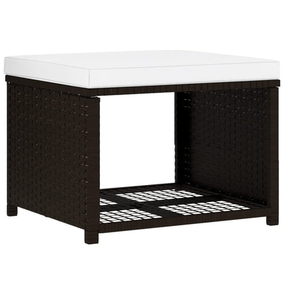 4-tlg. Garten-Lounge-Set Poly Rattan Braun