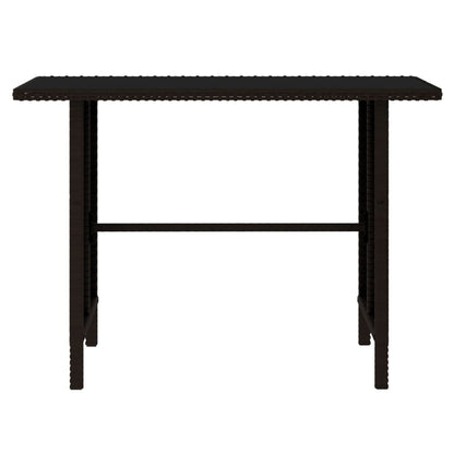 4-tlg. Garten-Lounge-Set Poly Rattan Braun