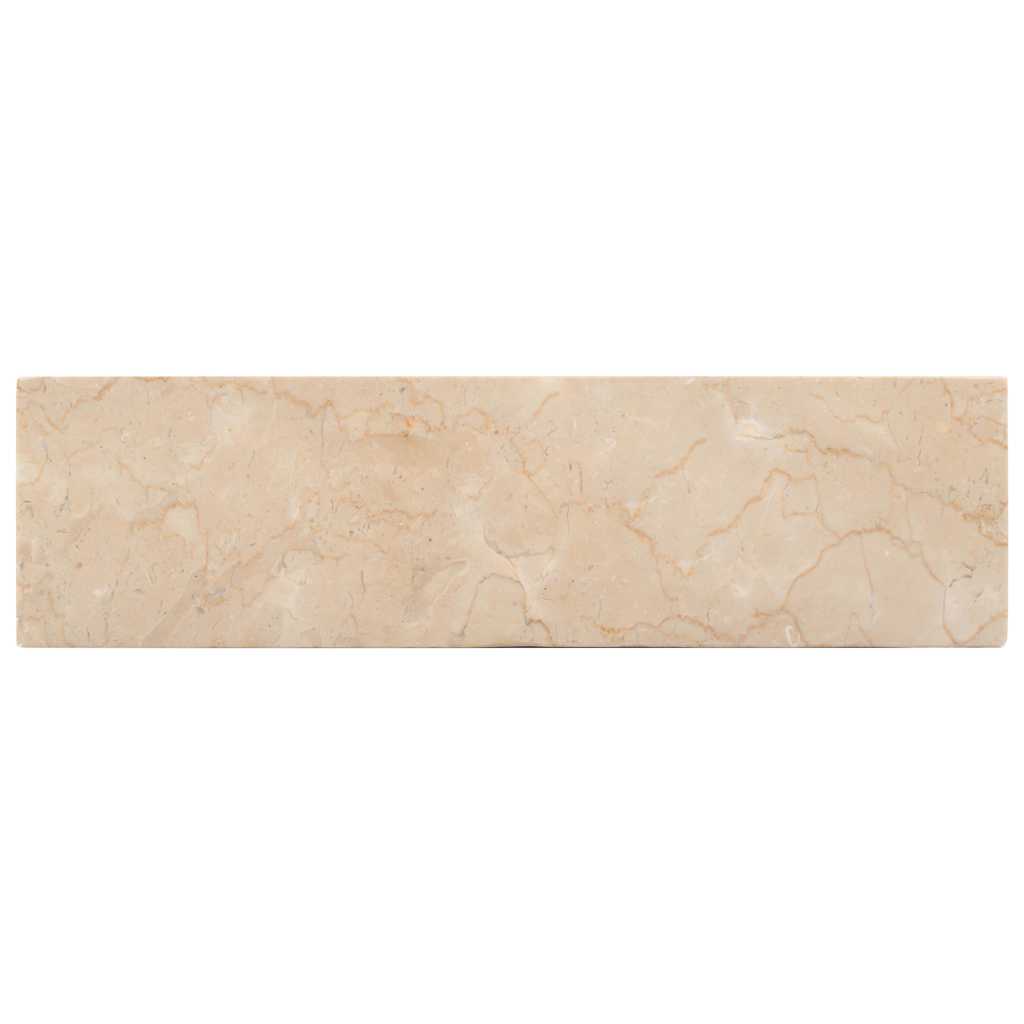 Waschbecken 45x30x12 cm Marmor Hochglanz-Creme