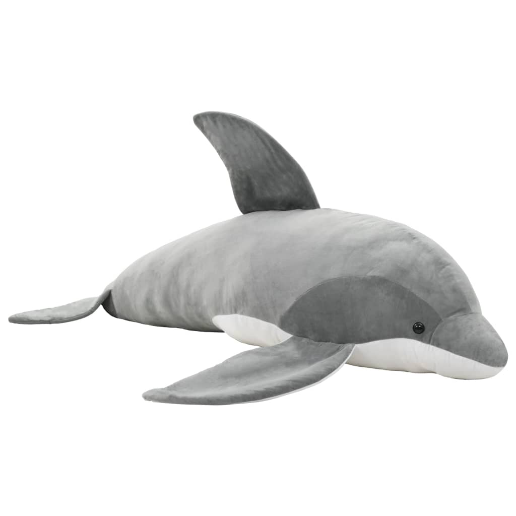 Delfin Kuscheltier Plüsch Grau