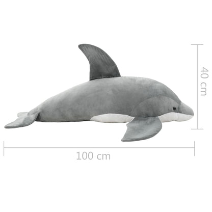 Delfin Kuscheltier Plüsch Grau