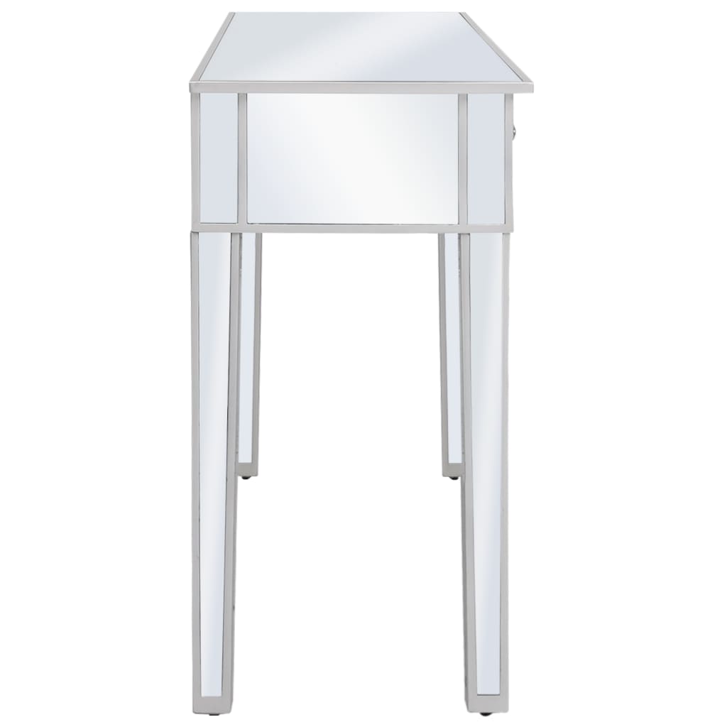 Spejlkonsolbord af MDF og glas 106,5x38x76,5 cm