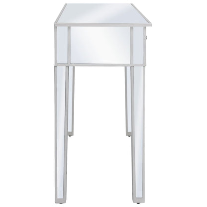 Spejlkonsolbord af MDF og glas 106,5x38x76,5 cm