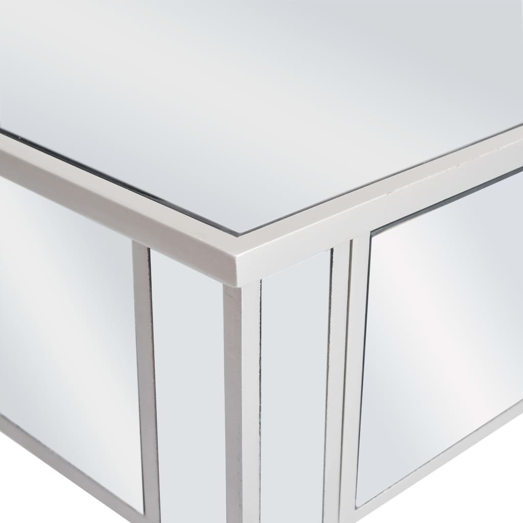 Spejlkonsolbord af MDF og glas 106,5x38x76,5 cm